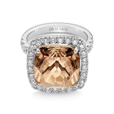 Morganite & Diamond Cocktail Ring - Dracakis Jewellers
